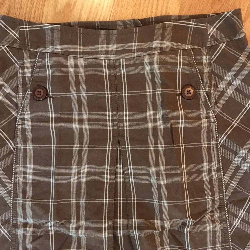 Brown Plaid Skirt by Merona Sz 2